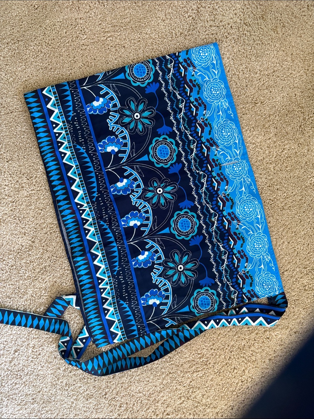 Source Unknown Blue Floral Mini Skirt
